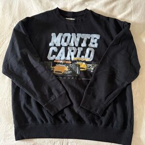 Aeropostale Black Monte Carlo Crewneck Sweatshirt